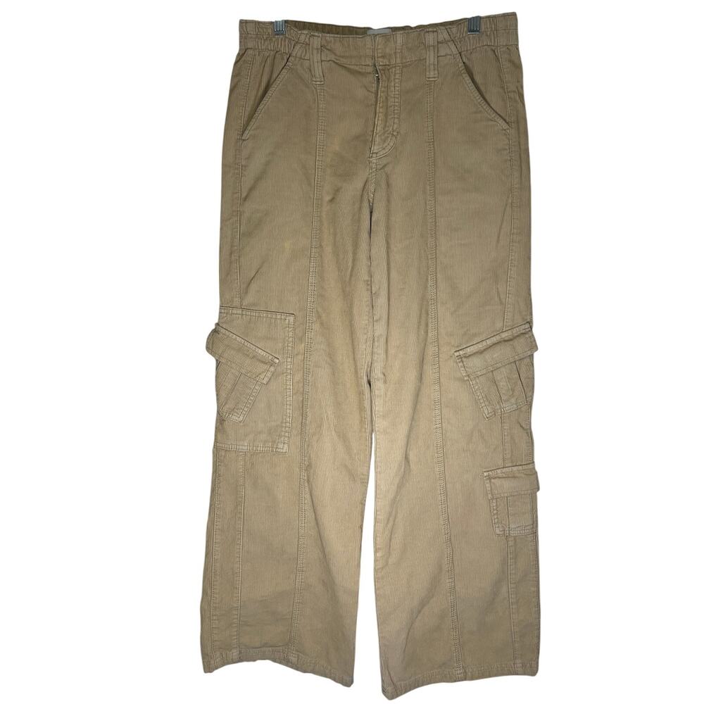 Urban Outfitters BDG Pants Womens Small Brown Tan Y2K Cargo Corduroy Baggy